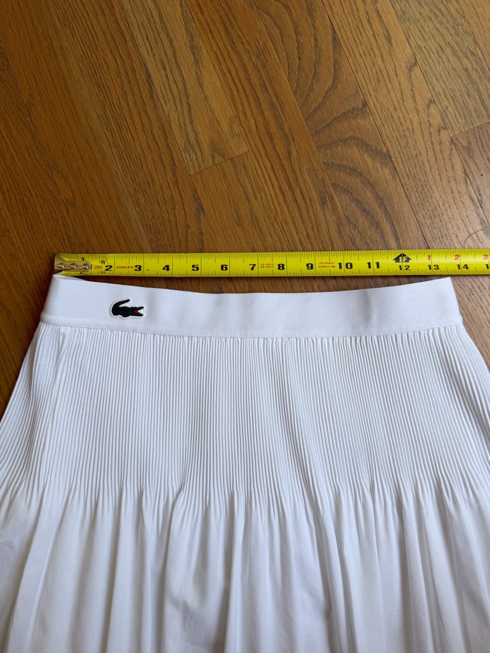 Lacoste Ultra Dry Tennis Skirt with Liner White Pleated size 38 / Medium - Picture 6 of 12